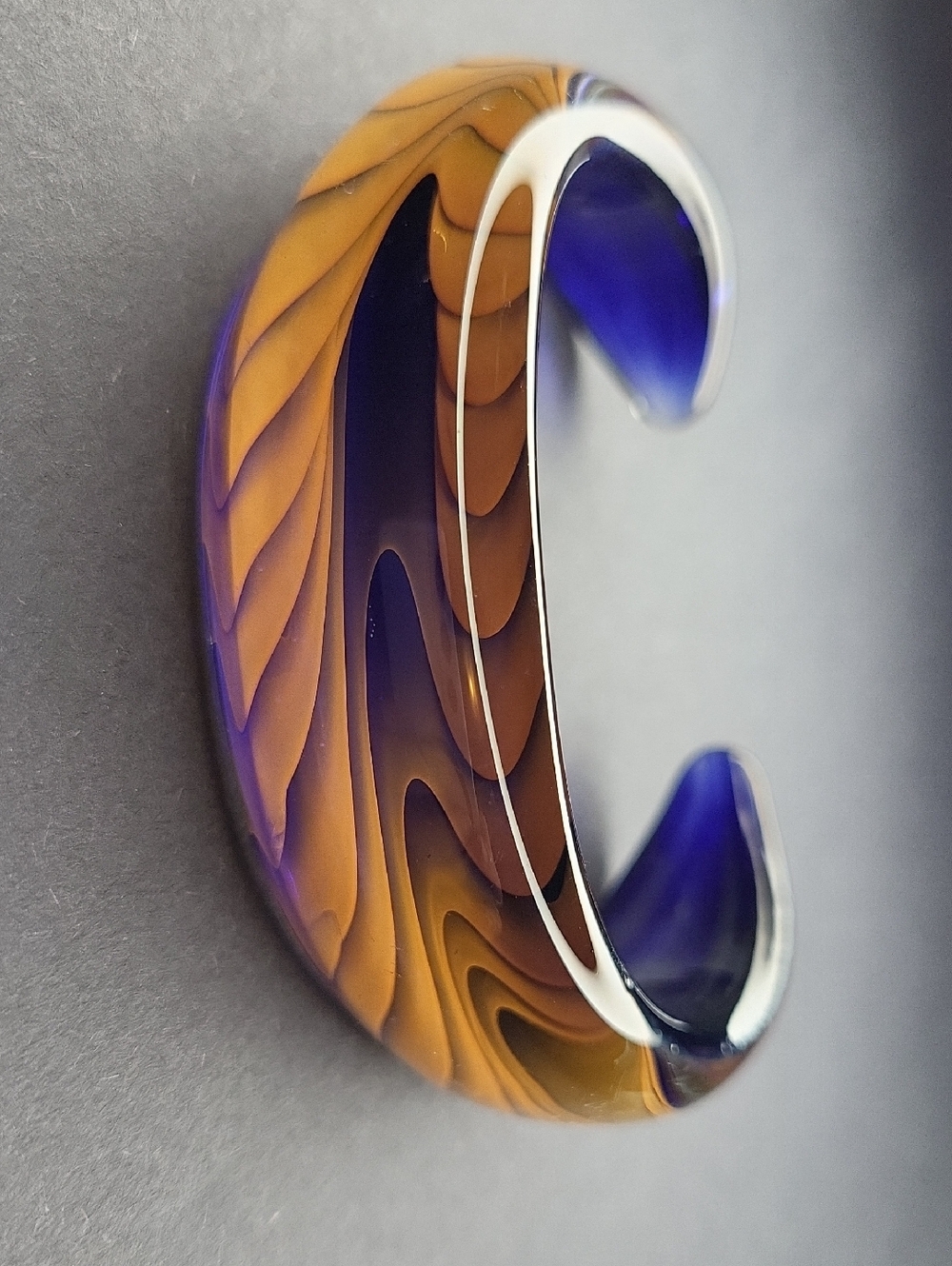 Stylish Blue and Brown Glass Bracelet
